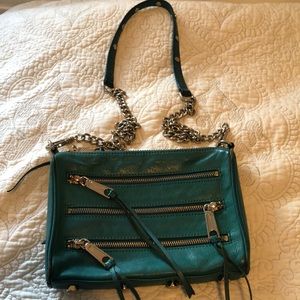 Rebecca Minkoff Mini 5 Zip Cross-body Bag teal